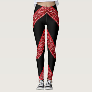 Legging Paisley Bandana Red Hanky