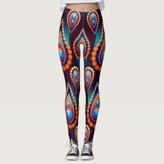 Legging Paisley Como Um Padrão Colorido De Joias