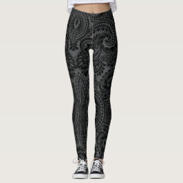 Legging Paisley Preto: