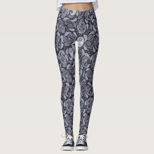 Legging Paisley Roxo
