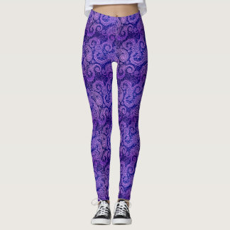 Legging Paisley roxo