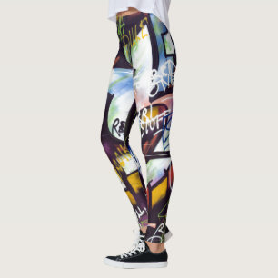 Legging Palavras coloridas dos grafites