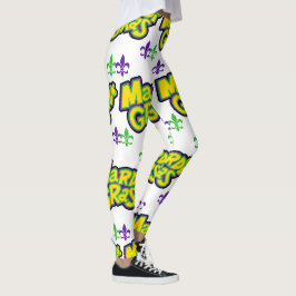 Legging Palavras de Mardi Gras
