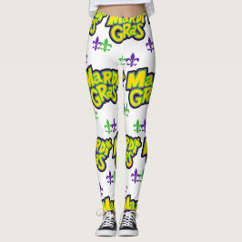 Legging Palavras de Mardi Gras