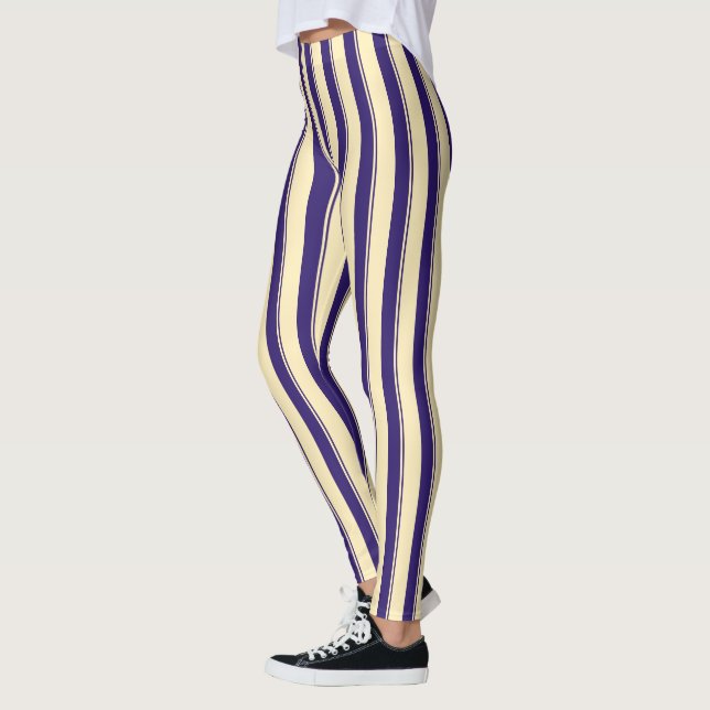 Legging Pale Amarelo e Blue Beach Stripe (Esquerda)