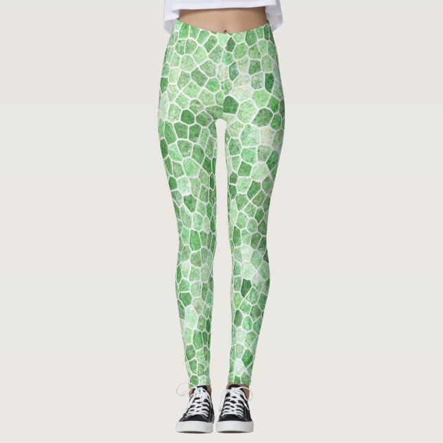 Legging Pale Emerald e Pistachio - Corpo Cobbled (Frente)