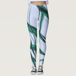 Legging Pale Pastel Green Grass Sky