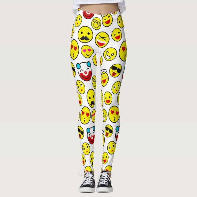 Legging palhaço engraçado emojis (Frente)