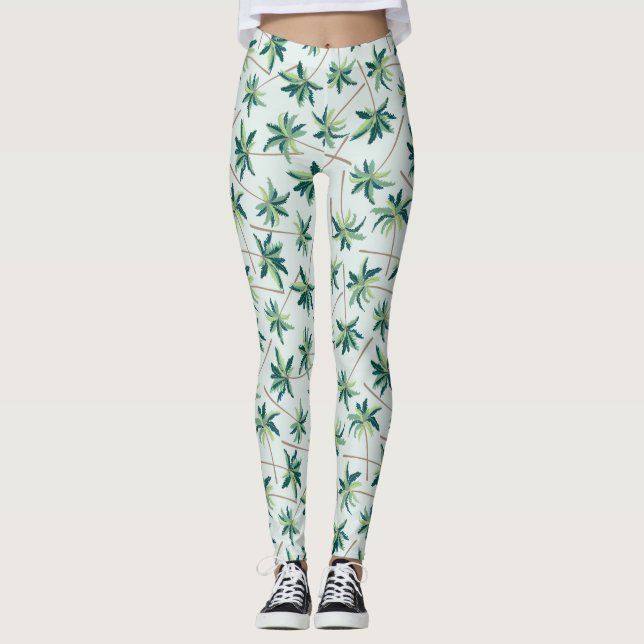 Legging Palma australiana tropical do Foxtail (Frente)