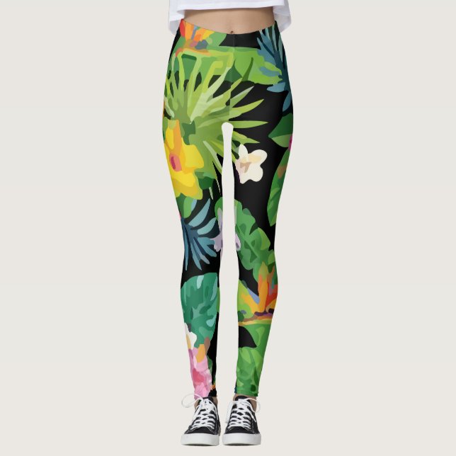 Legging Palma de Ananás Tropical Incolor (Frente)