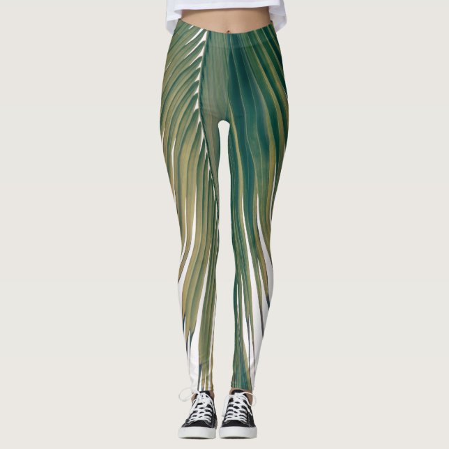 Legging Palma de Caribe Lush 3 #palm#tropical (Frente)