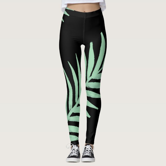 Legging Palma Verde Menta (Frente)