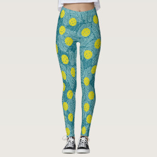 Legging Palma Verde Tropical Deixa Pickleball Colorido