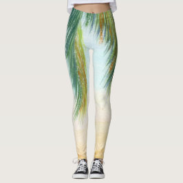 Legging Palmeira em um dia ensolarado na praia