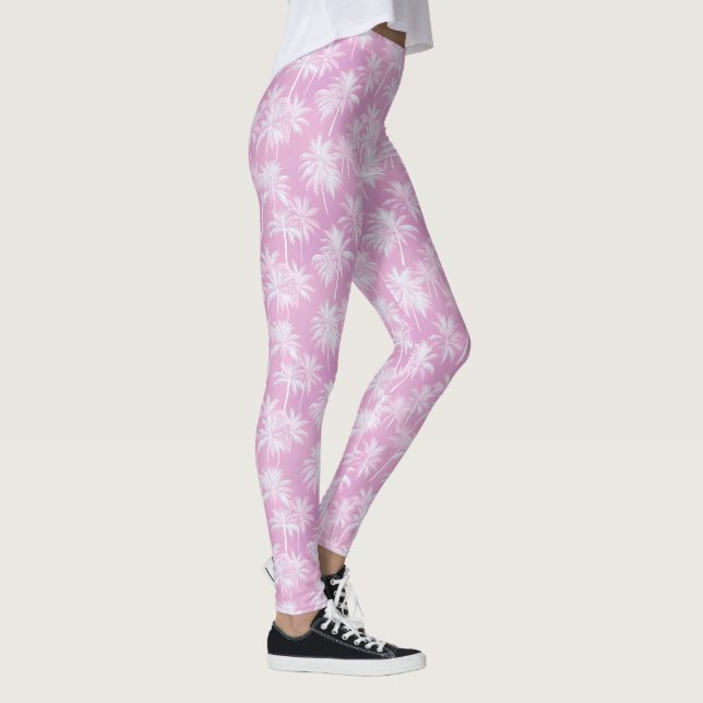 Legging Palmeira havaiana Silhouette Pattern Plum ID1093 (Direita)