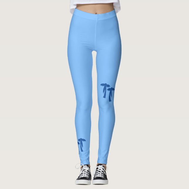 Legging Palmeiras - Azul (Frente)