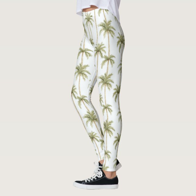Legging Palmeiras brancas tropicais (Esquerda)