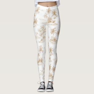Legging Palmeiras de Ilha Tropical