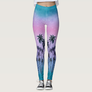 Legging Palmeiras de tartaruga roxa