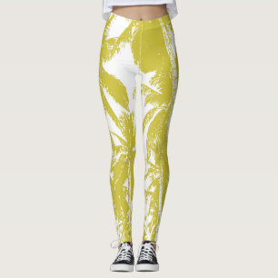 Legging Palmeiras num Design Posterizado