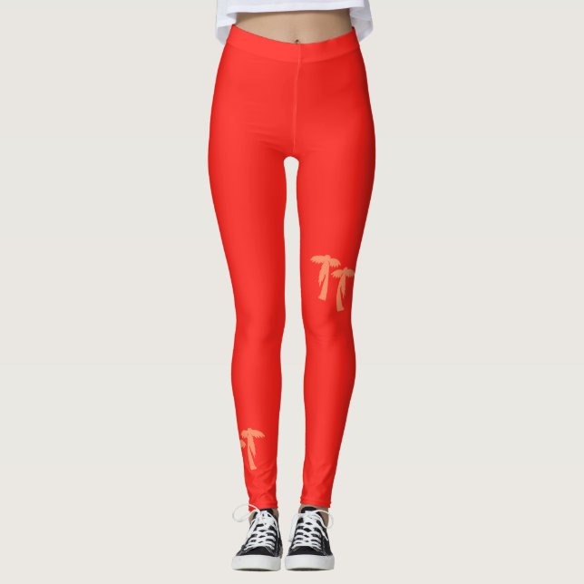 Legging Palmeiras - Vermelho (Frente)
