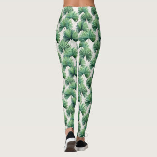 Legging Palmetto Palm Tree Deixa De Tropical Botânica