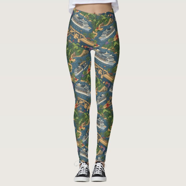 Legging Panama Canal Cruise Tropical Passage Design (Frente)