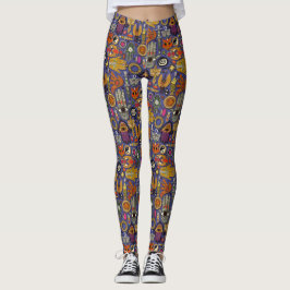 Legging Pancas azuis violetas TALISMANS