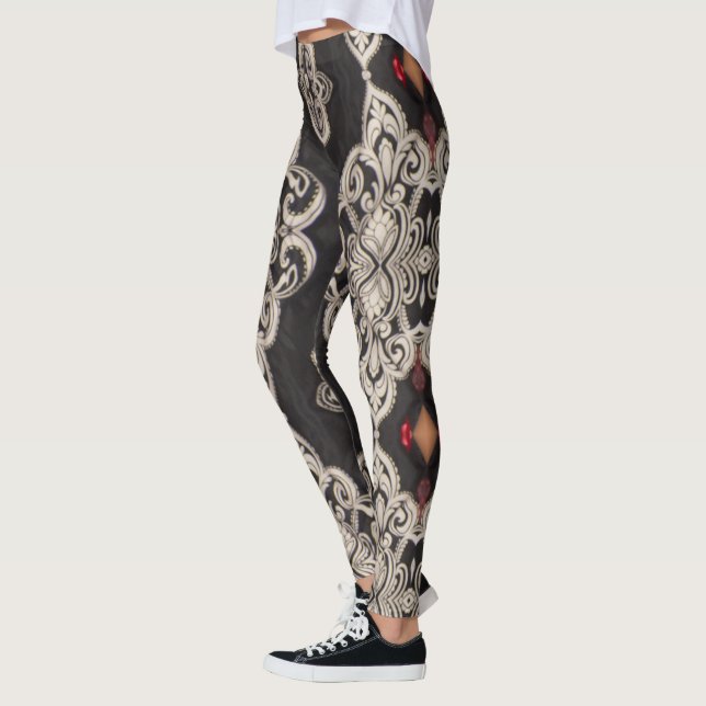 Legging Pancas pretas e brancas (Esquerda)