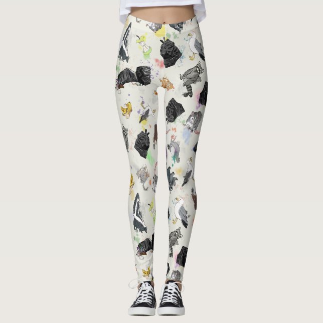 Legging Panda de Lixo e Amigos (Frente)