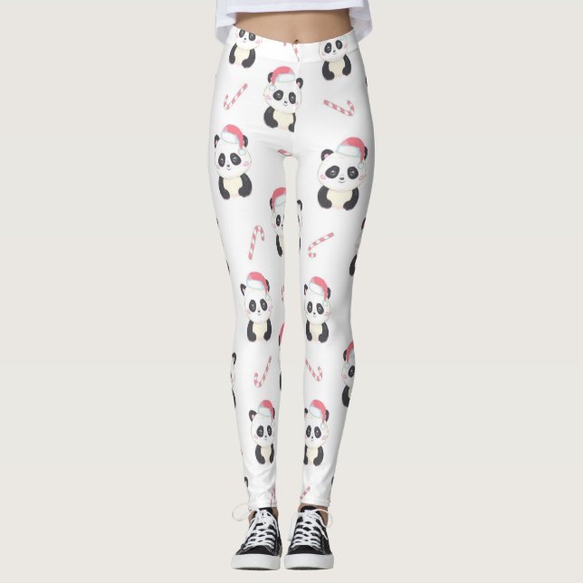 Legging Panda de Natal (Frente)