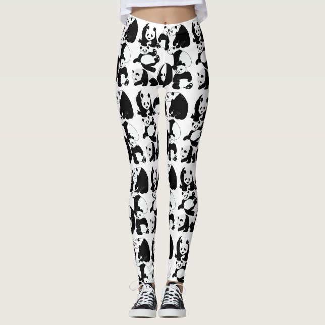Legging Panda padrão Branco BG (Frente)