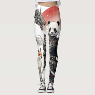 Legging Panda Samurai & Mythical Warriors Fantasy Art