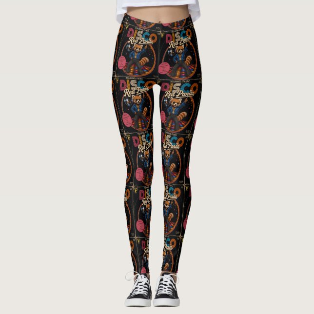 Legging Panda Vermelho Disco (Frente)