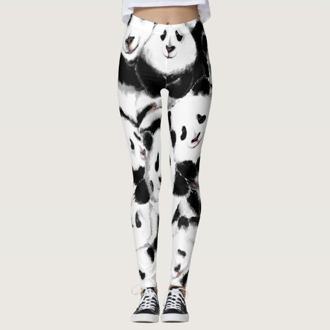 Legging Pandas - Grandes Abraços - Desenho (Frente)