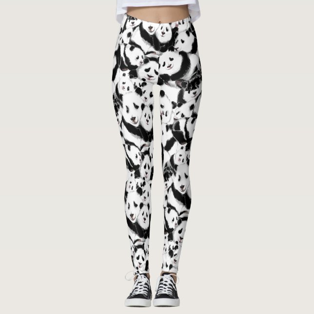 Legging Pandas - Pandemia - Grandes Abraços - Coleção de D (Frente)
