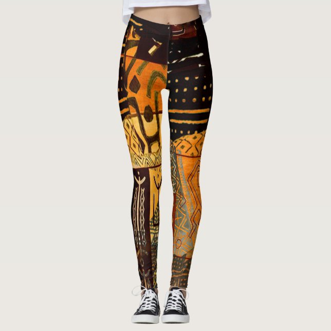 Legging Pano africano antigo (Frente)