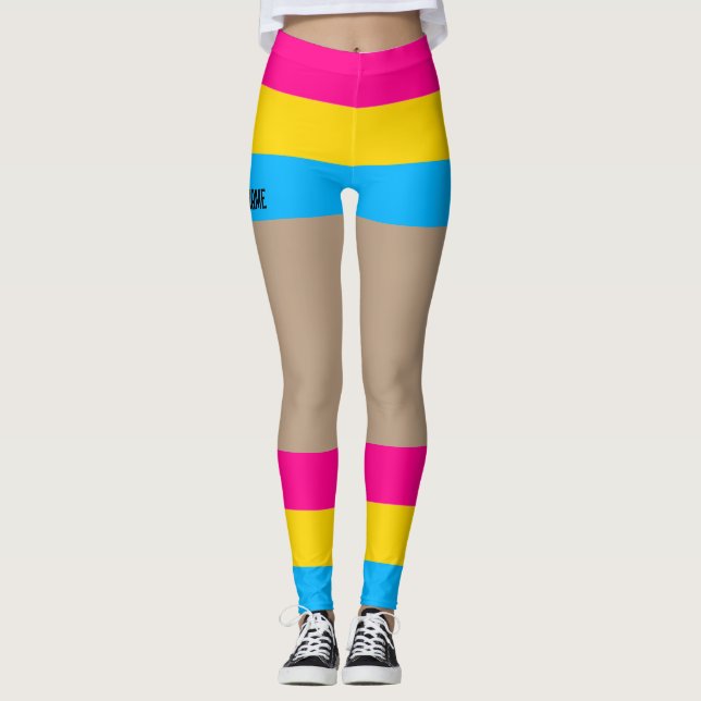 Legging Pansexual Pride Faux Shorts & Legs (Frente)