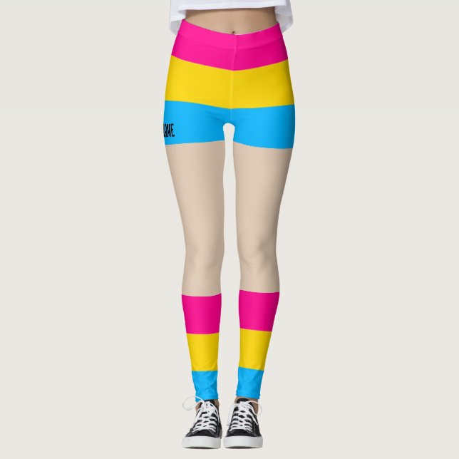 Legging Pansexual Pride Faux Shorts & Legs (Frente)