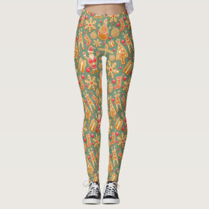 Legging Pão de especiarias/biscoitos/Natal