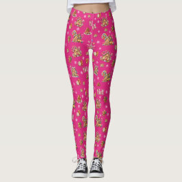 Legging Pão de Gengibre de Natal de Pastel Whimsical com p