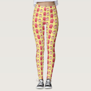 Legging Pão e personagens de desenho animados de geleia e