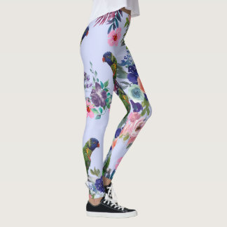 Legging Papagaio Entre os Blooms