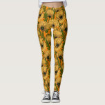 Legging Papagaios amarelos<br><div class="desc">Padrão vetorial feito de papoilas desenhadas à mão.</div>