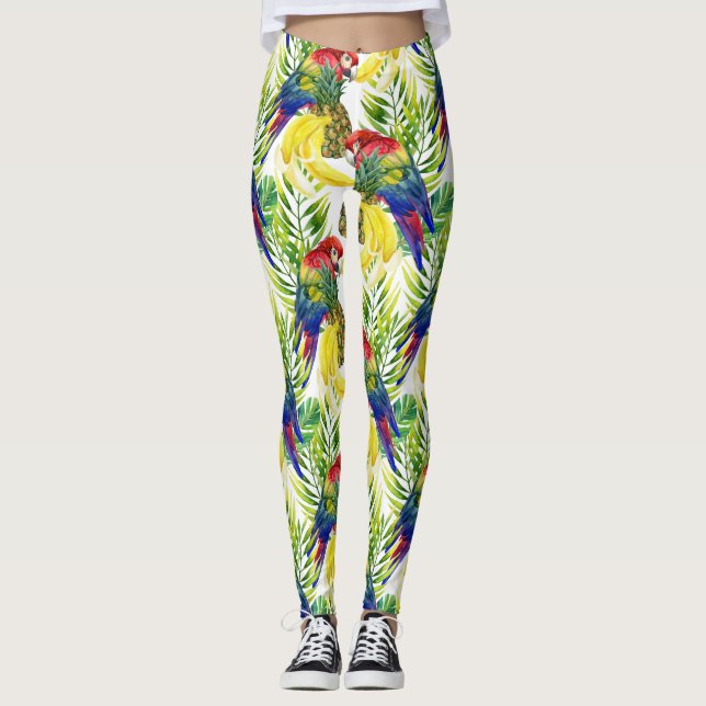 Legging Papagaios E Frutas Tropicais (Frente)
