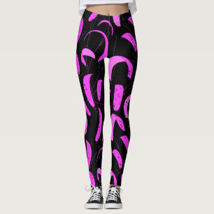 Legging Papagaios-padrão, cor-de-rosa e preto