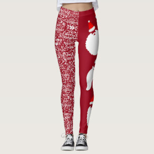 Legging Papais noeis com arte por letras