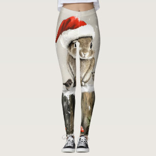 Legging Papais noeis de inverno Bunny Wonderland