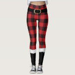 Legging Papais noeis de Xadrez moderna Figuram Frio Feliz<br><div class="desc">Estas leggings bonitas de Natal são a fantasia perfeita para Papais noeis de manhã de Natal ou festas de Natal. Seja a Sra. Claus nesta design divertida,  moderna e moderna com detalhes de xadrez de búfalos vermelhos e um cinto de ouro falso!</div>