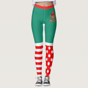 Legging Papais noeis do Elfo de Natal Coxinhas Auxiliares